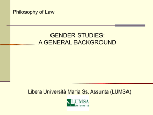 Gender in Philosophy and Law