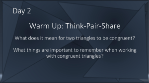 Defining Congruence and Congruence Statements Day