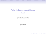Python in Economics and Finance - Part 2