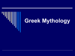Greek Mythology was based on a polytheistic religion that was