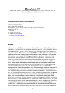 Q Fever, Austria 2009 - Bundesministerium für Gesundheit und Frauen