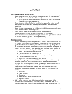 ADHD Part 1 ADHD Board Content Specifications: Understand the