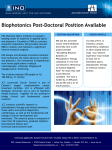 Biophotonics Post-Doctoral Position Available