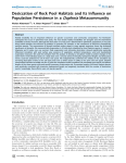 Desiccation of Rock Pool Habitats and Its Influence on Population