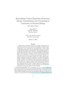 Rationalizing Context-Dependent Preferences: Divisive
