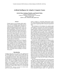 Artificial Intelligence for Adaptive Computer Games