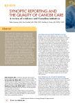 synoptic reporting and the quality of cancer care