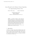 Lower Bounds for the Relative Greedy Algorithm for Approximating