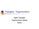 Triangles: Trigonometry
