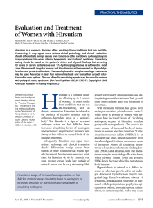 Evaluation and Treatment of Women with Hirsutism