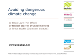 Avoiding dangerous climate change: Emissions pathways