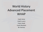 World History Advanced Placement WHAP