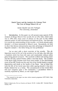 Dutch Tenses and the Analysis of a Literary Text: The Case of Marga