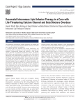 Successful Intravenous Lipid Infusion Therapy in a Case with Life