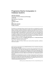 Progressive Skyline Computation in Database Systems