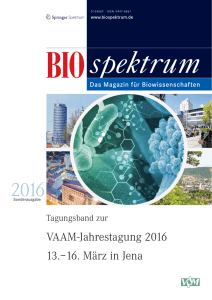 VAAM-Jahrestagung 2016 13.–16. März in Jena