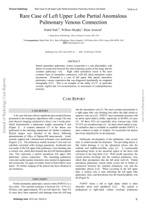Rare Case of Left Upper Lobe Partial Anomalous
