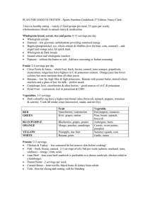 plan for good nutrition - Lisburn City Swimming Club