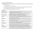 Lesson 2.3: Chemical Communication Essential Questions