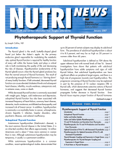 Phytotherapeutic Support of Thyroid Function