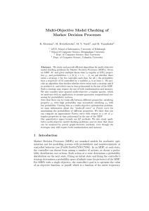Multi-Objective Model Checking of Markov Decision Processes