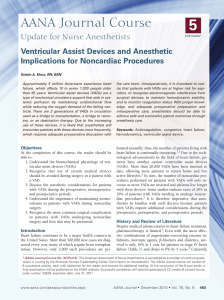 Ventricular Assist Devices and Anesthetic Implications for