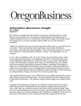 Independent Pharmacies Struggle – Oregon Business