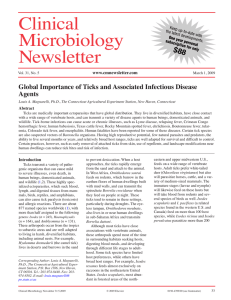 Global Importance of Ticks and Associated Infectious Disease Agents