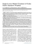 Surgical versus Medical Treatment of Ocular Surface Squamous