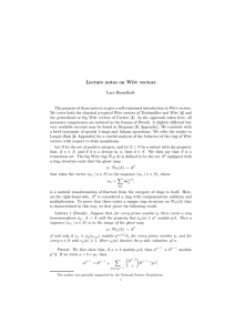 Lecture notes on Witt vectors