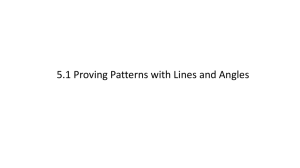 5.1 Proving Patterns with Lines and Angles