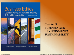 Chapter 9 BUSINESS AND ENVIRONMENTAL SUSTAINABILITY