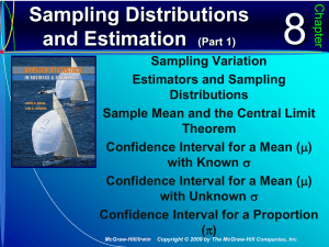 Confidence Interval for a Proportion (p)