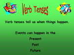 present tense verb