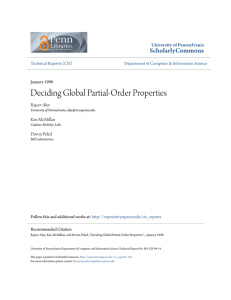 Deciding Global Partial-Order Properties