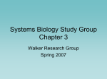 Systems Biology Study Group Chapter 3