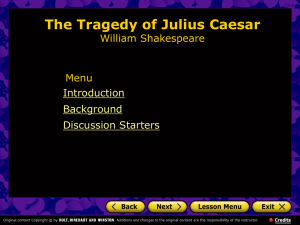 English 10 Julius Caesar Powerpoint