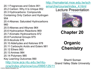 Chapter 20 Organic Chemistry
