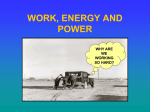 work, energy and power