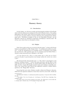Ramsey theory - UCSD Mathematics