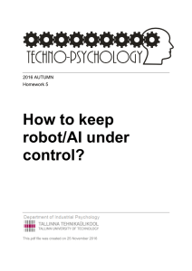 How to keep robot/AI under control?