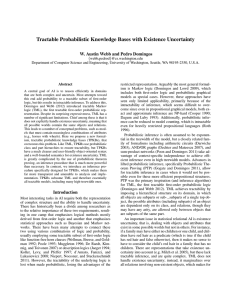 Tractable Probabilistic Knowledge Bases with