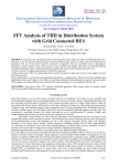 FFT Analysis of THD in Distribution System with Grid Connected RES