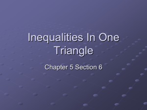 Inequalities In One Triangle