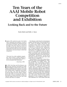 Ten Years of the AAAI Mobile Robot Competition and Exhibition
