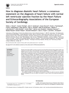 How to diagnose diastolic heart failure: a consensus statement on