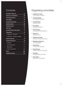 Contents Organising committee - New Zealand Ecological Society