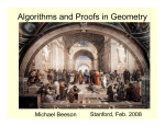 Algorithms and Proofs in Geometry