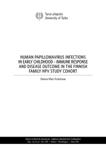 Human papillomavirus infections in early childhood