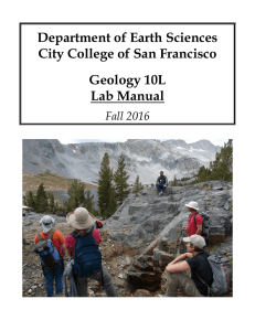 Geology 10L Manual - FOG - City College of San Francisco